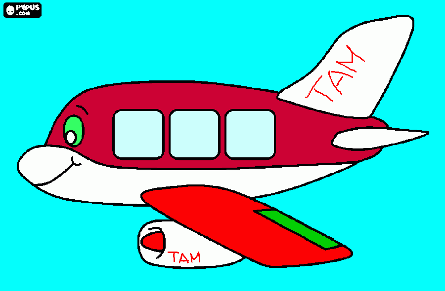 Aviãozinho tam para colorir e imprimir