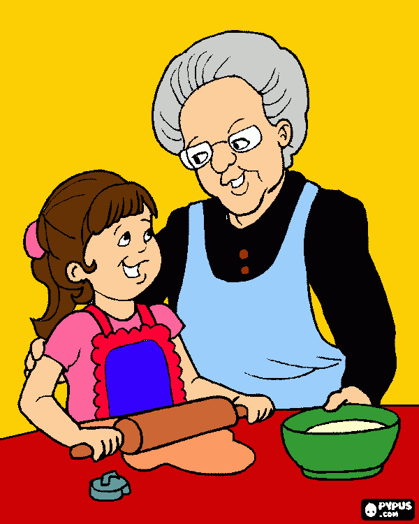 Resultado de imagem para avo e as suas netas- desenhos