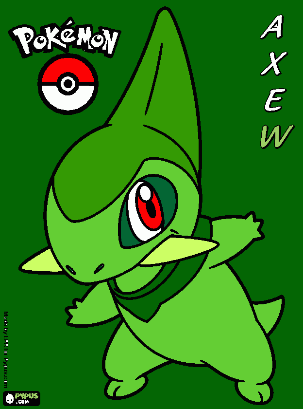 axew pokemon para colorir e imprimir