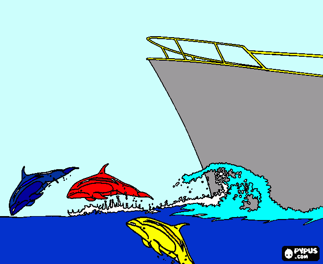 Azul,vermelho e amarelo para colorir e imprimir