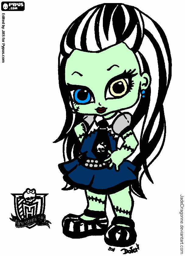 baby frank stein para colorir e imprimir