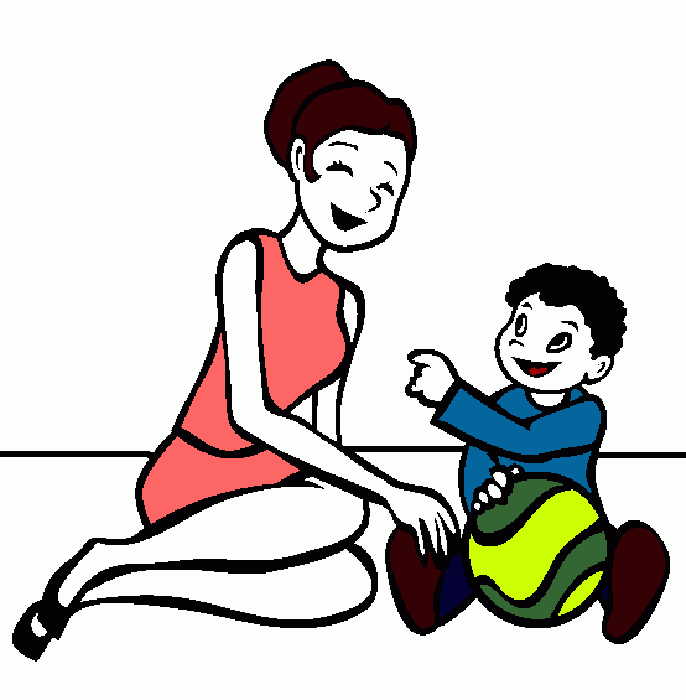 Babá e criança. para colorir e imprimir