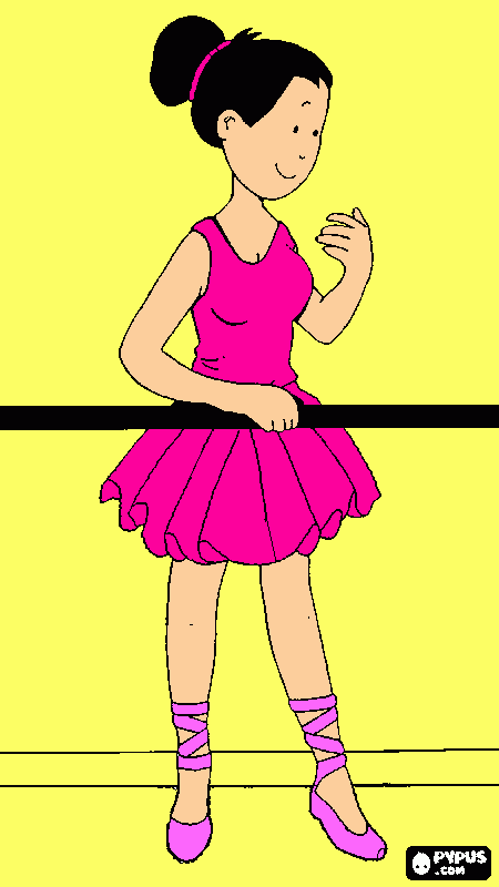 bailarina treinando ballet na barra....kkkkkkk para colorir e imprimir