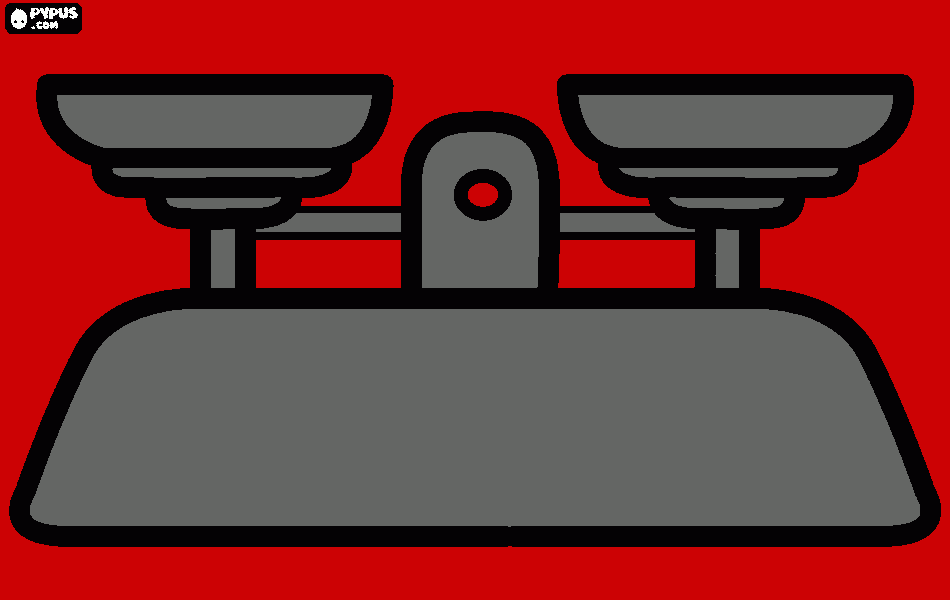 balança instrumento de medição de peso! para colorir e imprimir