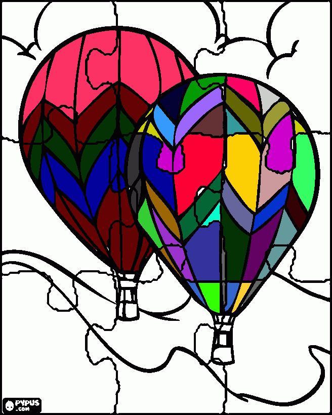 Baloes coloridos para colorir e imprimir