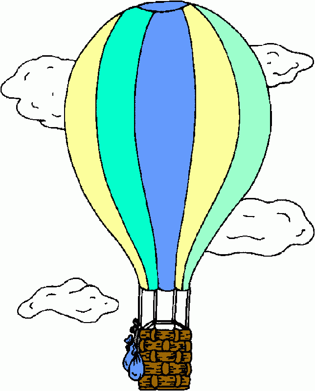 Balão de Passeio para colorir e imprimir