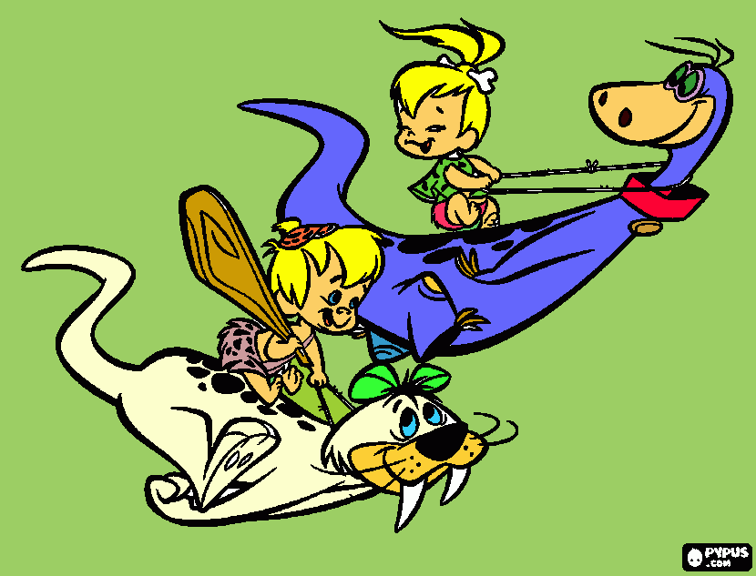 bambam pedrita para colorir e imprimir