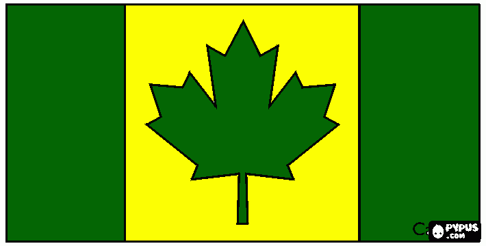 bandeira Canadá para colorir e imprimir