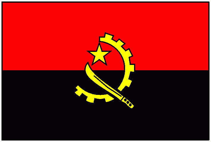 bandeira da angola  para colorir e imprimir