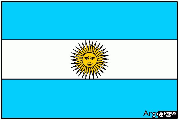 bandeira da argentina para colorir e imprimir