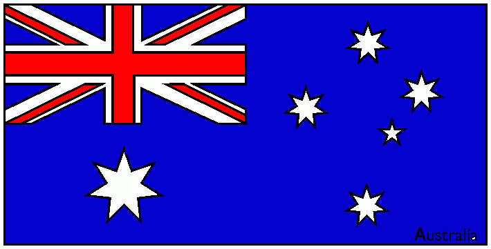 bandeira da Austrália para colorir e imprimir