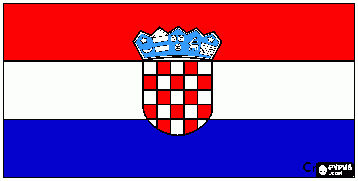 bandeira da croácia para colorir e imprimir
