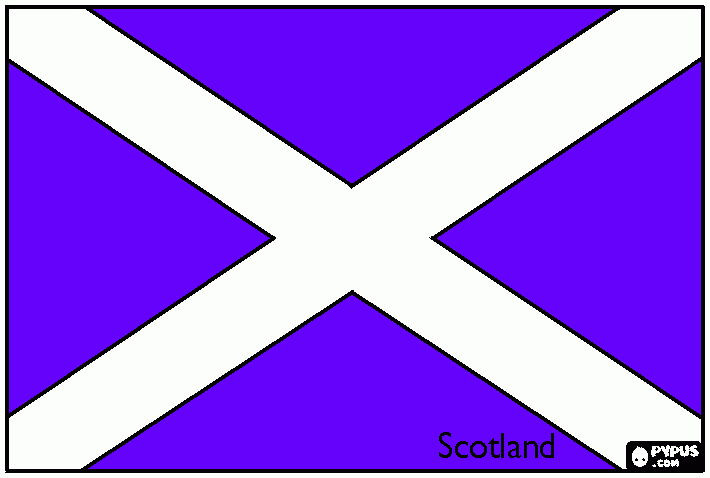 bandeira da escocia para colorir e imprimir