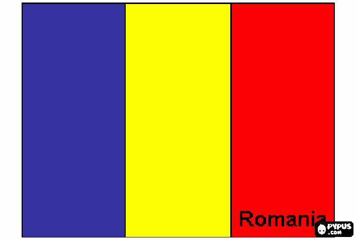 bandeira da romenia para colorir e imprimir