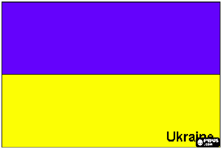 bandeira da ucrania para colorir e imprimir