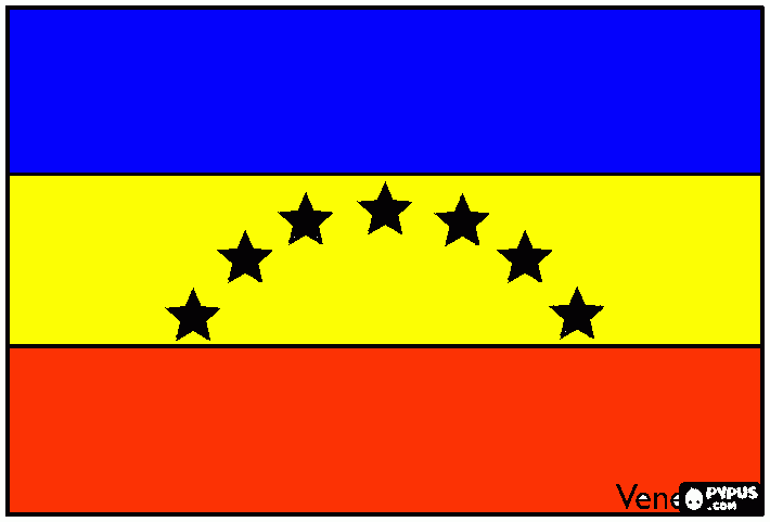 bandeira  da  venuzuela para colorir e imprimir