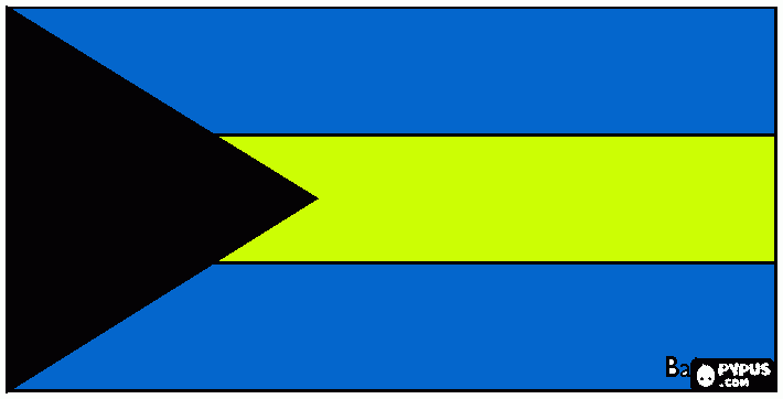 Bandeira das Bahamas para colorir e imprimir
