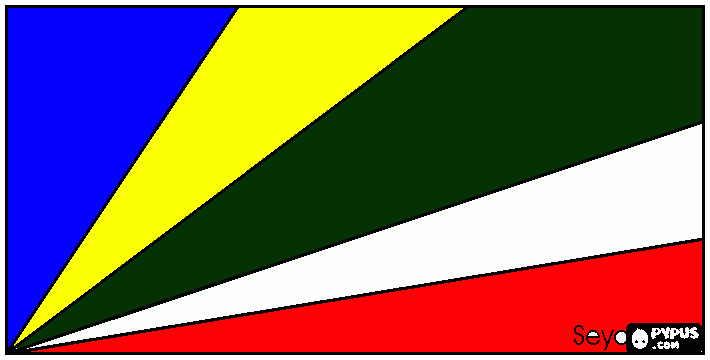 bandeira de seychelles para colorir e imprimir