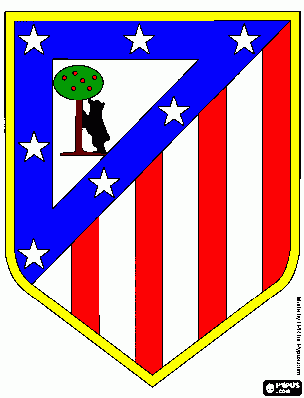 bandeira do atletico de madrid para colorir e imprimir