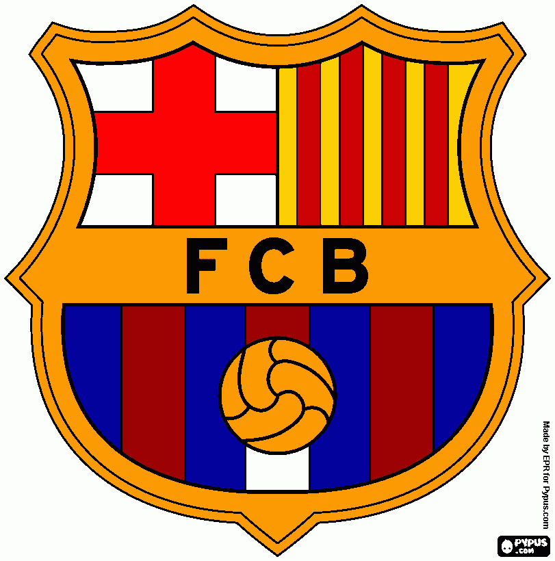 Bandeira do Barcelona para colorir e imprimir