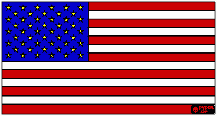 bandeira dos estados unido para colorir e imprimir