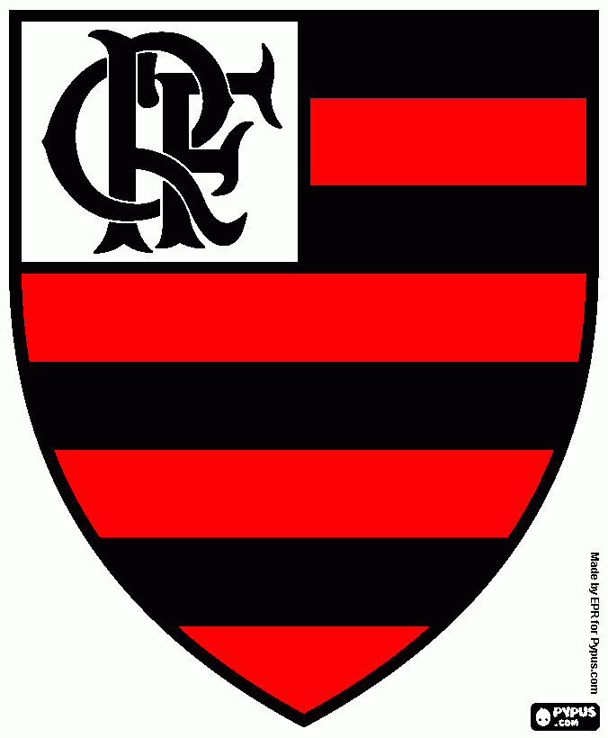 bandeira flamengo para colorir e imprimir