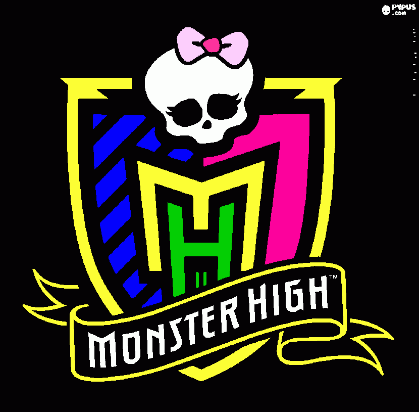 BANDEIRA MONSTER HIGH para colorir e imprimir