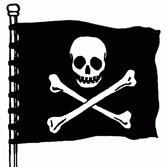 bandeira pirata para colorir e imprimir