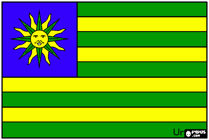 bandeira uruguai brasileirada para colorir e imprimir