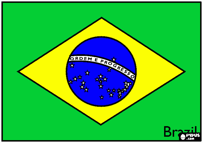 bandeirado brasil para colorir e imprimir