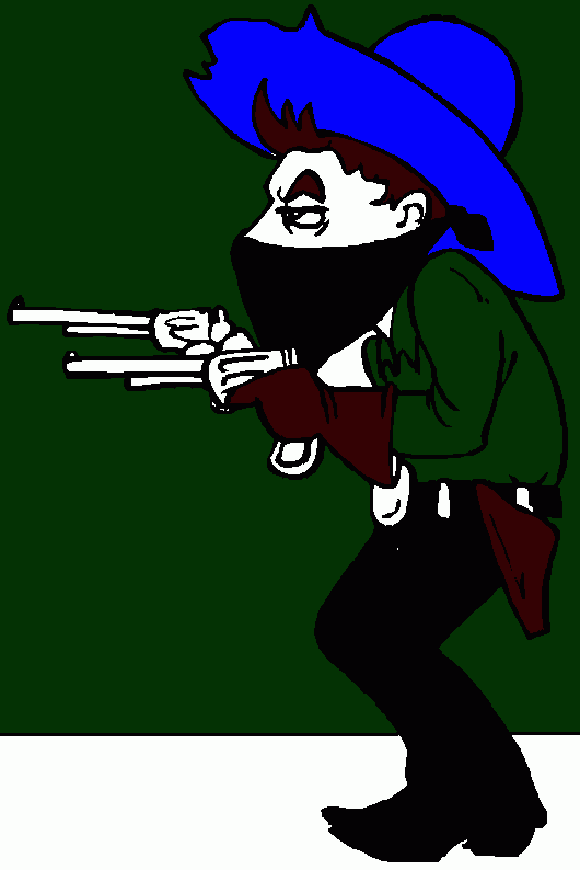 bandido com lenço para colorir e imprimir