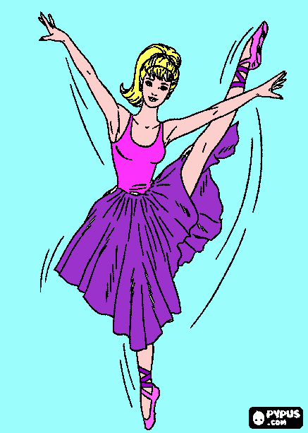 barbe bailarina para colorir e imprimir