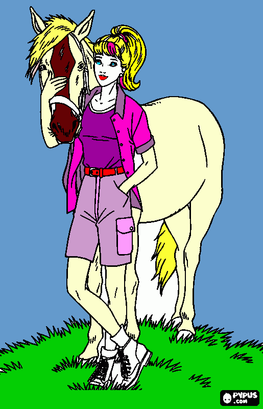 barbi para colorir e imprimir