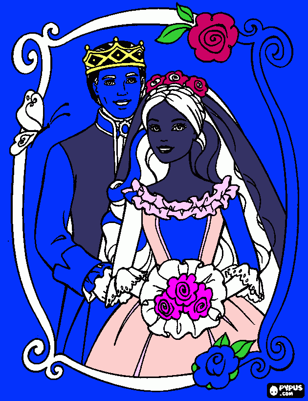 BARBIAE KEN para colorir e imprimir