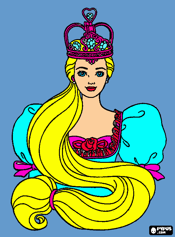 barbie (princesa,rainha) para colorir e imprimir