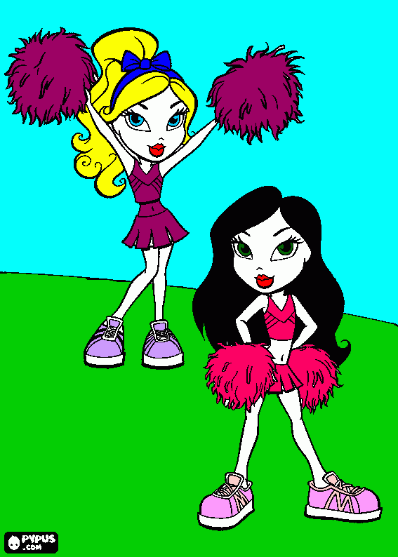 barbie lider de torcida para colorir e imprimir