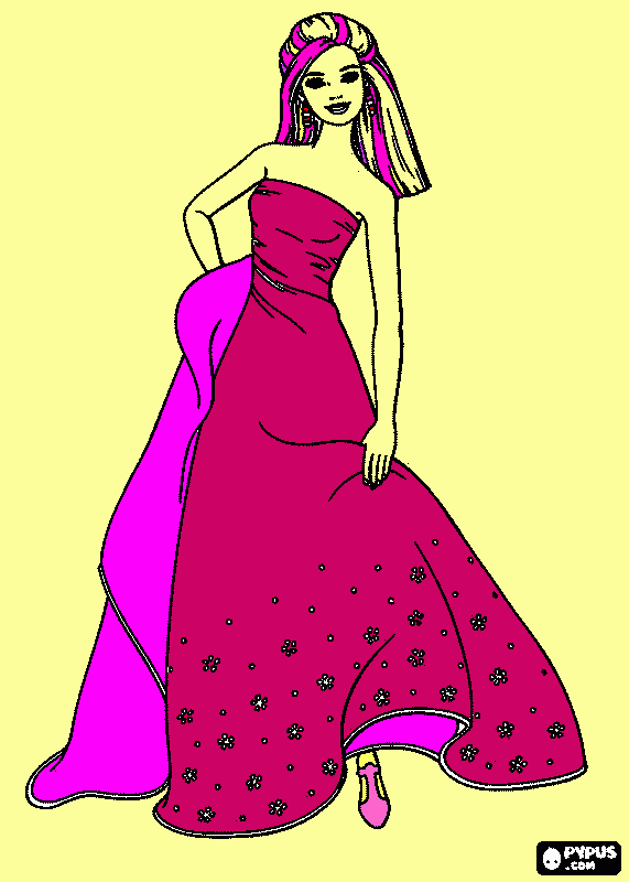 barbie  moda para colorir e imprimir