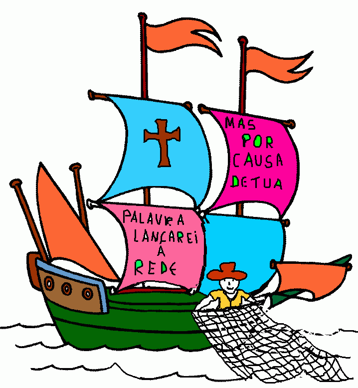 barco carnaval com jesus para colorir e imprimir