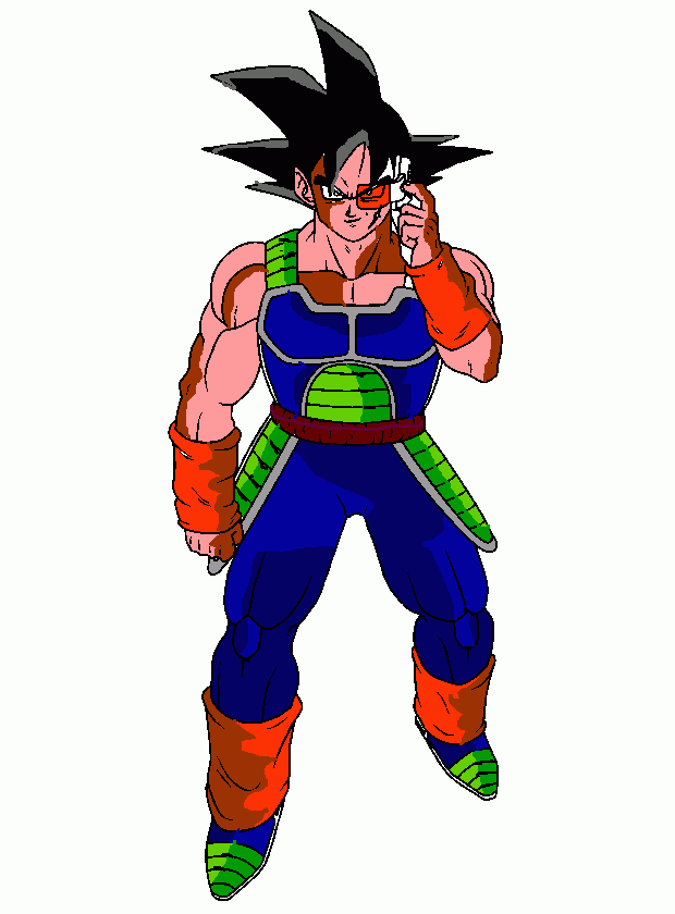 bardock caulculando meu ki para colorir e imprimir