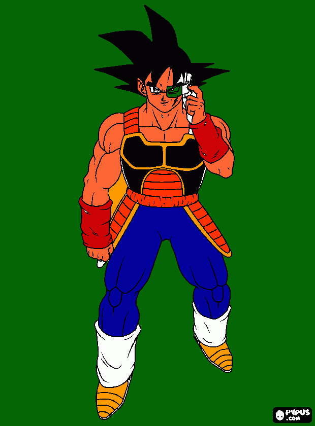 bardok o primeiro super saiajins para colorir e imprimir