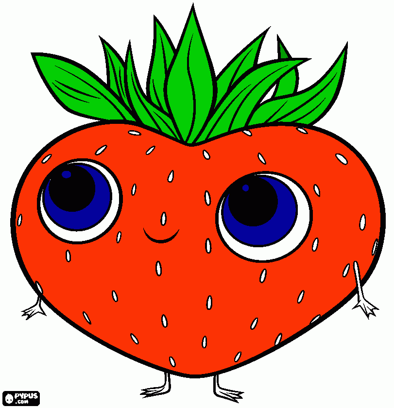 Barry o morango, personagem do filme Tá Chovendo Hamburguer 2 para colorir e imprimir