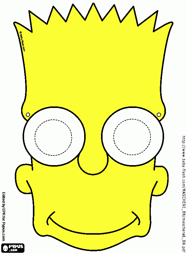 bart simbson para colorir e imprimir