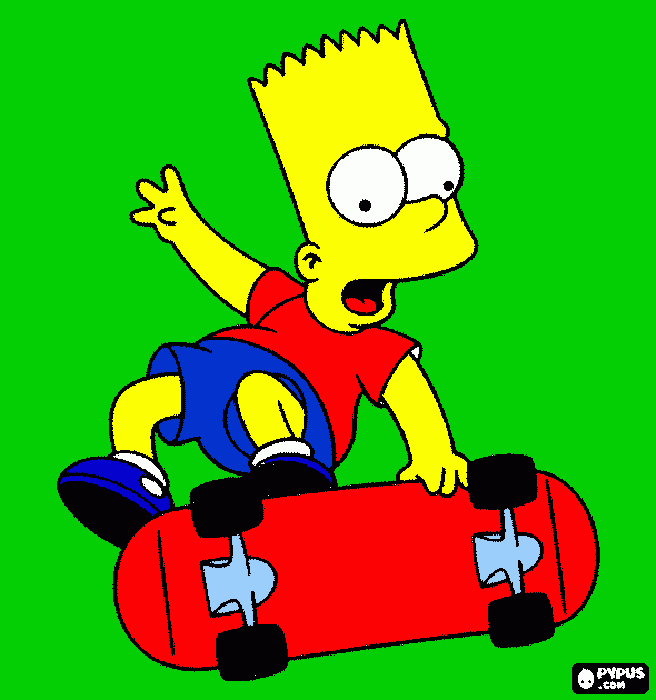 bart sipsom para colorir e imprimir