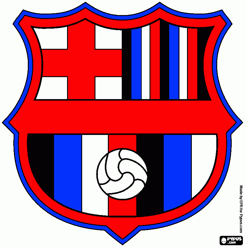 barça logo para colorir e imprimir