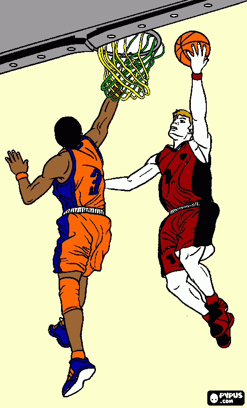 Basquetebol Capa para colorir e imprimir