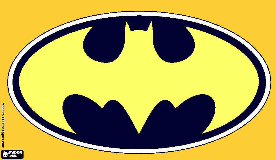 bat sinal para colorir e imprimir