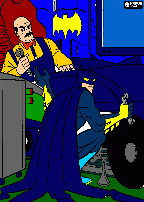 BATCAVERNA para colorir e imprimir