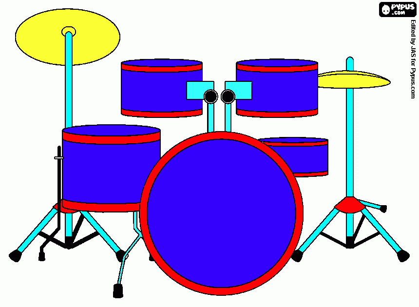 bateria virtual para colorir e imprimir
