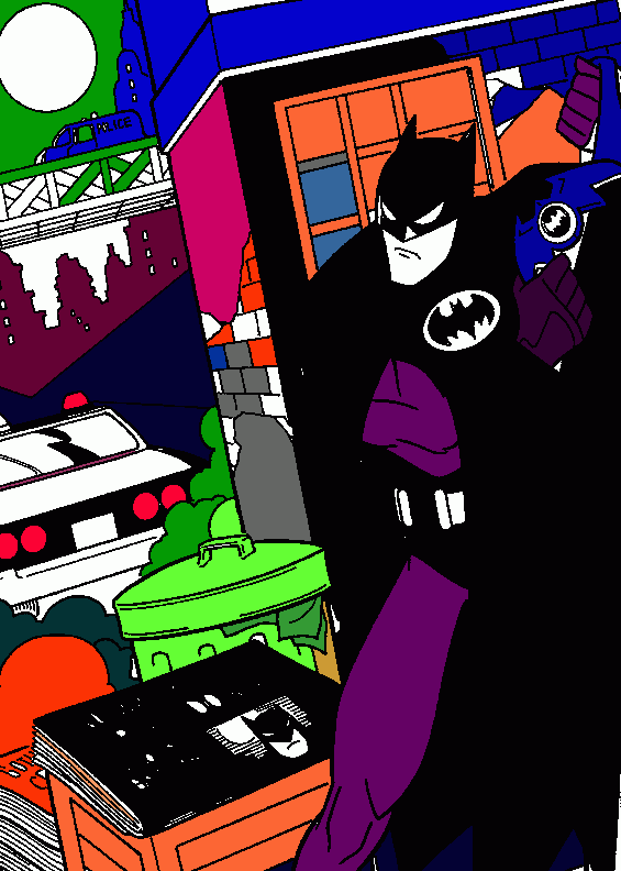 batmam para colorir e imprimir