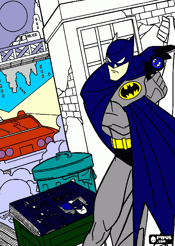 BATMAN DESENHO para colorir e imprimir